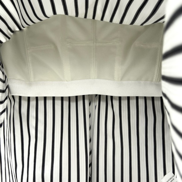 CAROLINE CONSTAS Carmen Tiered Off the Shoulder Top Womens XS White Black Stripe - Picture 9 of 16